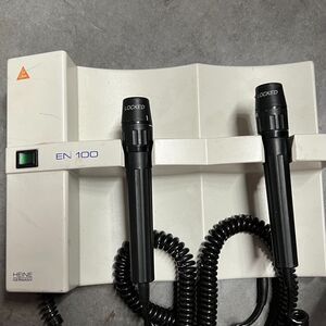 HEINE EN100 Otoscope Ophthalmoscope Diagnostic Wall Mount Set FOR PARTS UNTESTED